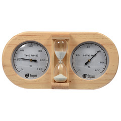 Термометр с гигрометром Банная станция с песочными часами 27х13,8х7,5 см для бани и сауны / 4