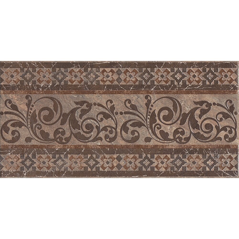 Керамогранит бордюр Kerama Marazzi Бромли коричневый 402х196х8 мм ...