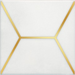 Плитка облицовочная Kerama Marazzi Витраж белая с золотом 150х150х7 мм
