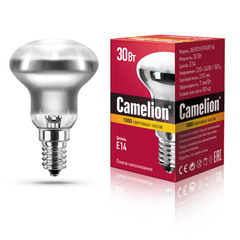 Лампа накаливания E14 30 Вт 210 Лм 2700К рефлектор зеркальная 220 В Camelion