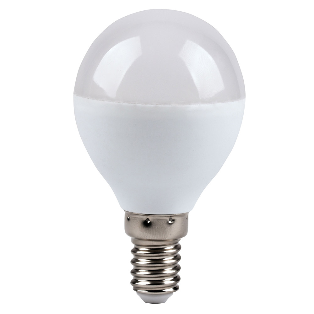 фото Лампа светодиодная hesler 5 вт e14 шар g45 2700к теплый белый свет 230 в матовая