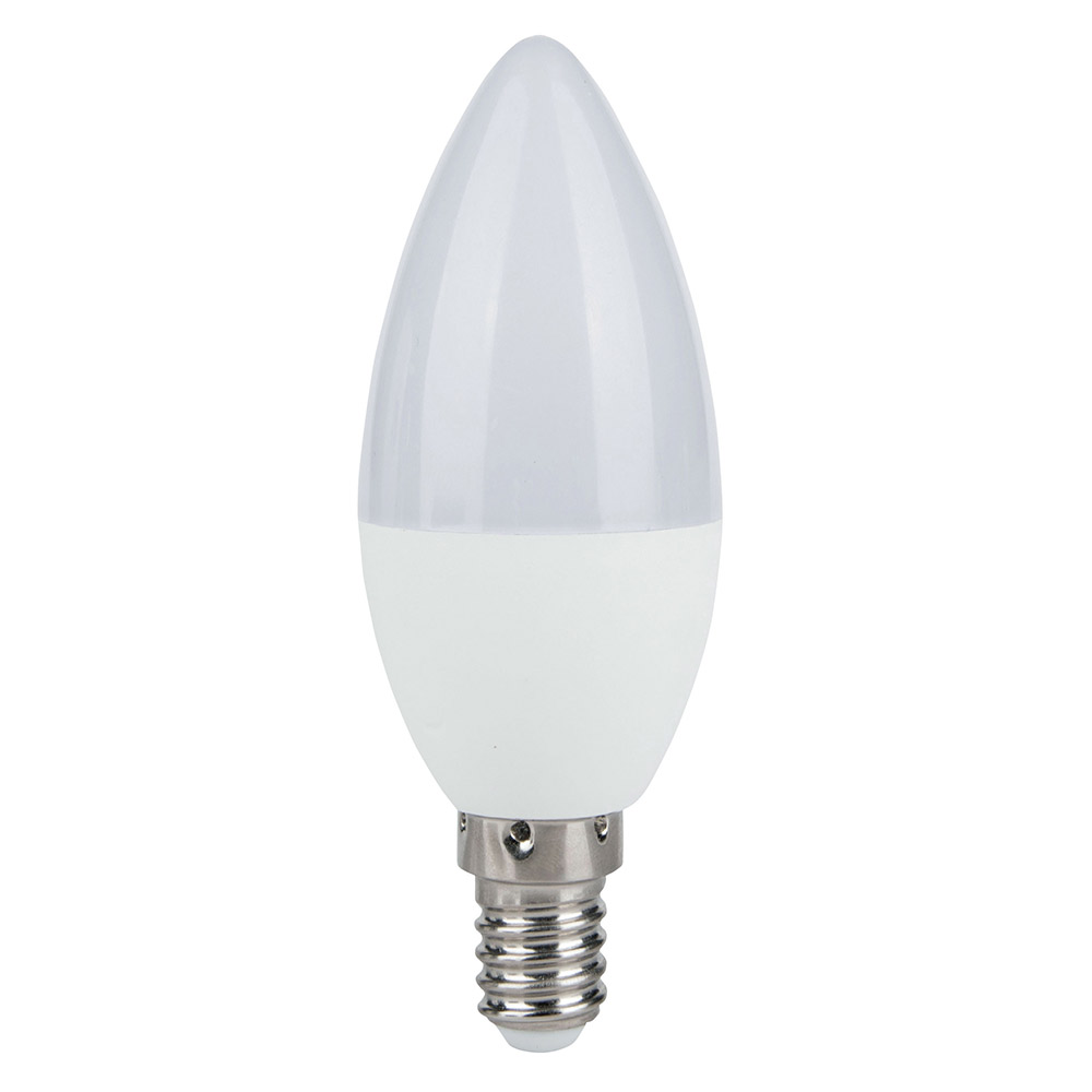 фото Лампа светодиодная hesler 5 вт e14 свеча c37 4000к естественный белый свет 230 в матовая