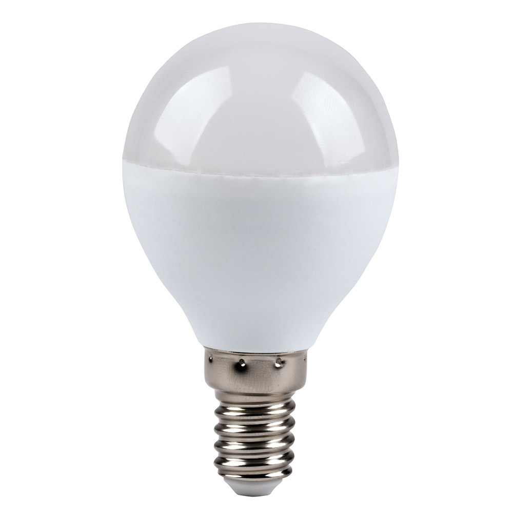 фото Лампа светодиодная hesler 6 вт e14 шар g45 2700к теплый белый свет 230 в матовая