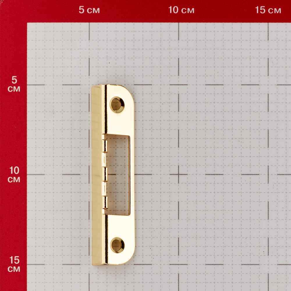 Планка ответная для врезного замка угловая золото (680186) Вид№2