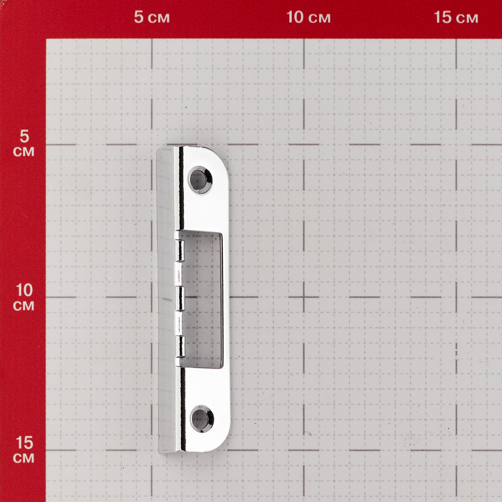 Планка ответная для врезного замка угловая хром (680187) Вид№2