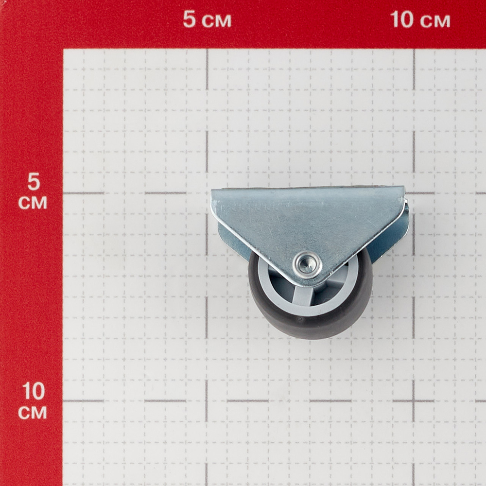 Опора колесная неповоротная пластик/резина на площадке 30 мм серая (1 шт.) от Петрович