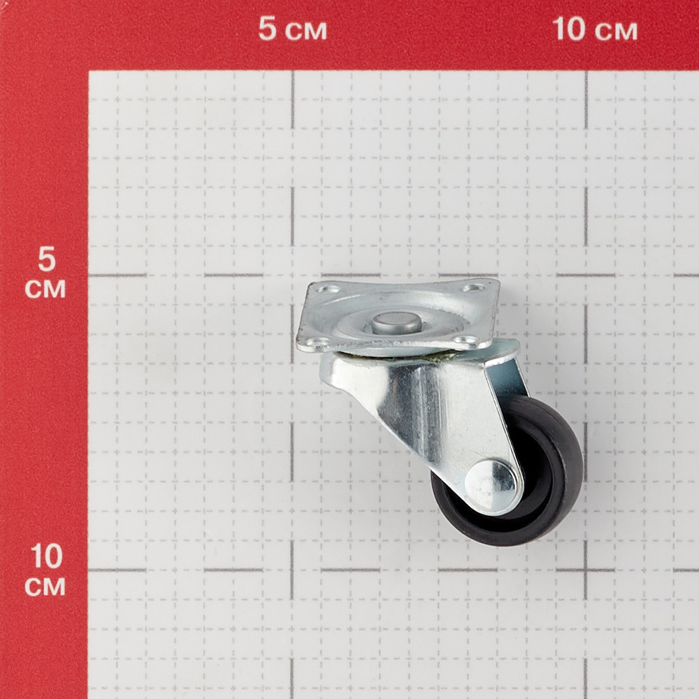 Опора колесная поворотная пластик на площадке 25 мм черная (1 шт.) от Петрович