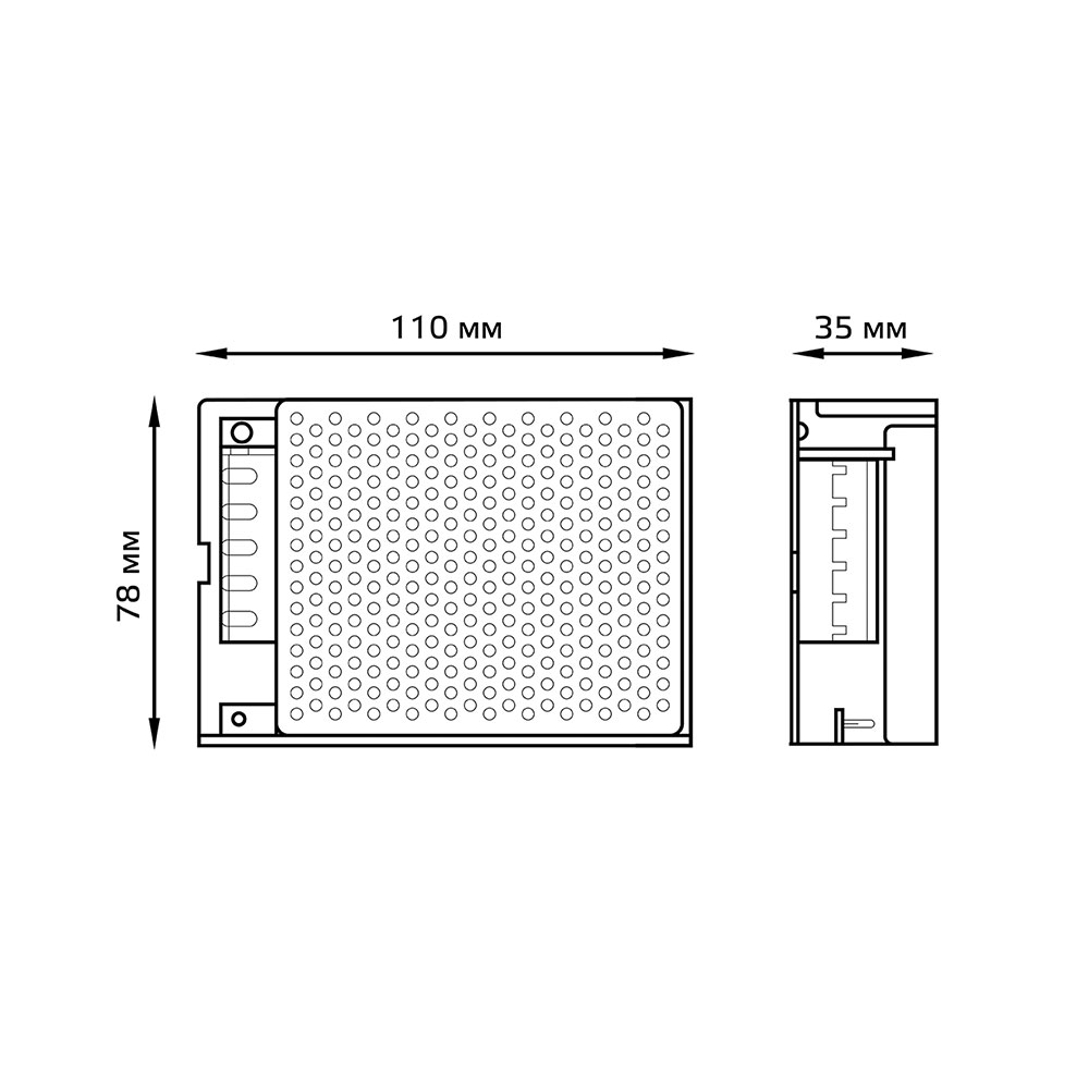 фото Блок питания для светодиодной ленты gauss led strip ps 60 вт 12 в ip20