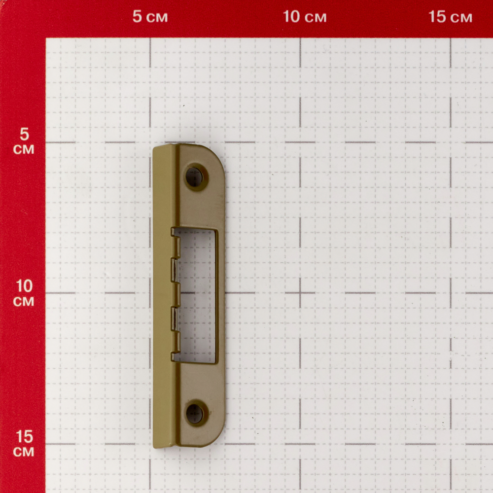 Планка ответная для врезного замка угловая фисташка (680188) Вид№2