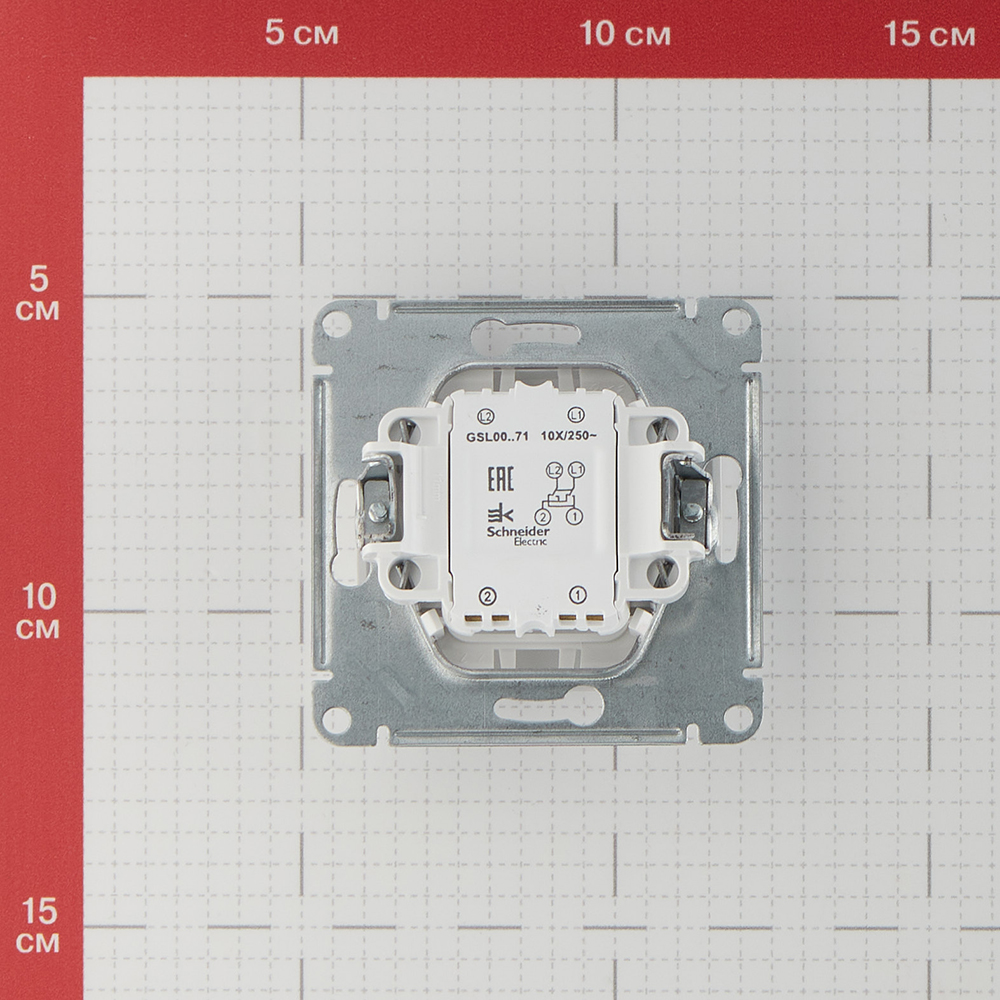 фото Переключатель schneider electric glossa gsl000171 одноклавишный перекрестный скрытая установка белый ip20