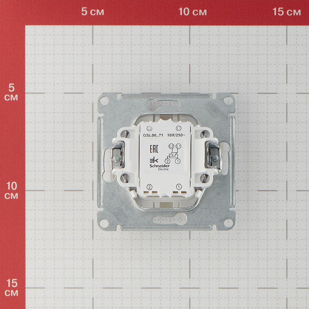 фото Переключатель schneider electric glossa gsl000371 одноклавишный перекрестный скрытая установка алюминий ip20