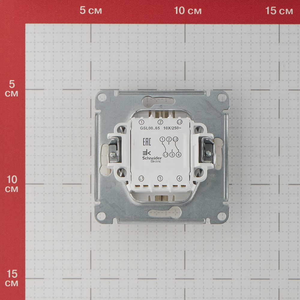 фото Переключатель schneider electric glossa gsl000465 двухклавишный на 2 направления скрытая установка титан ip20