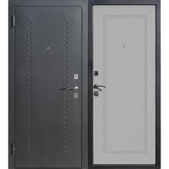 Дверь входная Ferroni Dominanta левая черный муар - ясень серый эмаль 860х2050 мм