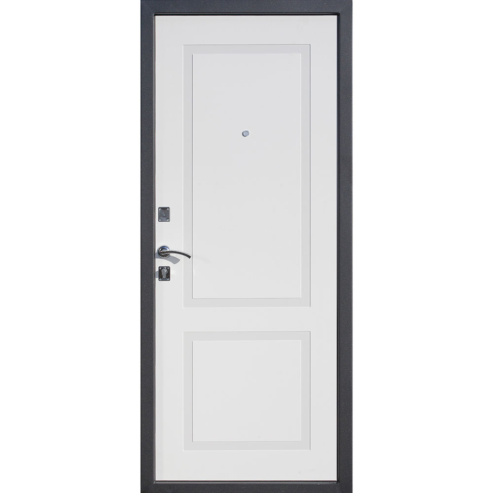 Дверь входная Dominanta левая черный муар - ясень белый эмаль 860х2050 мм