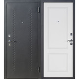 Дверь входная Ferroni Dominanta правая черный муар - ясень белый эмаль 960х2050 мм