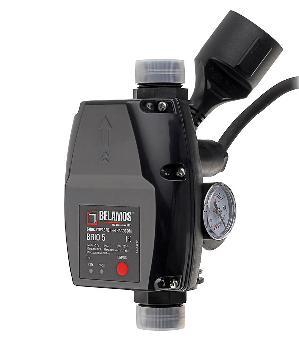 Блок автоматики для насоса Belamos с манометром и кабелем (Brio-5) блок автоматики brio top 2 0 digital