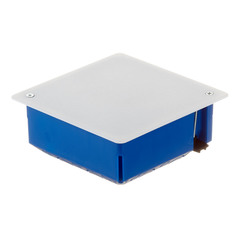 Коробка уравнивания потенциалов Промрукав (80-0960С-У) для гипсокартона 103х103х47 мм 18 вводов синяя IP20 с крышкой с саморезами