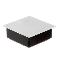 Коробка распределительная Промрукав (80-0860) для скрытой установки в бетон 103х103х47 мм 20 вводов черная IP20 с крышкой безгалогенная
