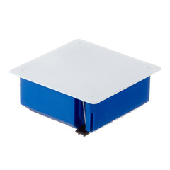 Коробка распределительная Промрукав (80-0960) для скрытой установки в гипсокартон 103х103х47 мм 18 вводов серая IP20 с крышкой безгалогенная