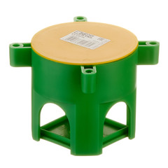 Коробка распределительная HEGEL для заливки бетоном d73х72 мм 4 ввода зеленая IP44 с крышкой