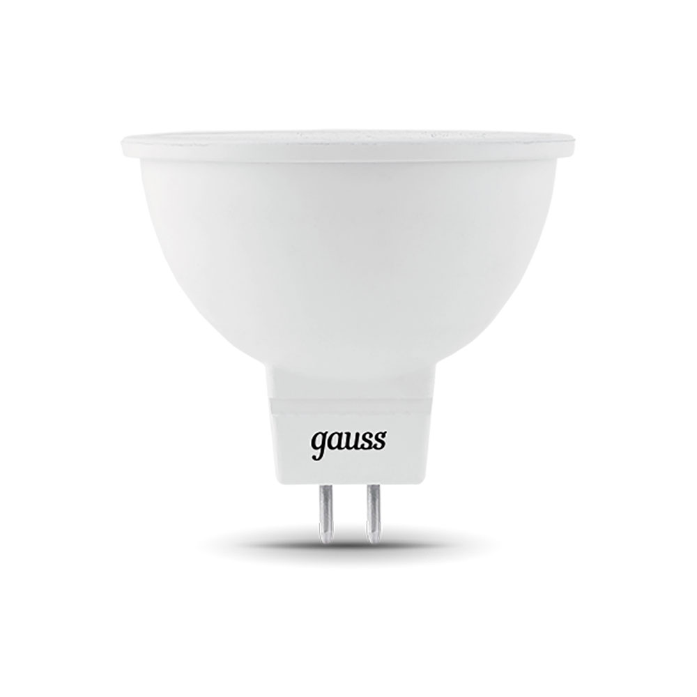 Лампа светодиодная Gauss 9 Вт GU5.3 рефлектор MR16 4100К естественный белый свет 150-265 В керамика/пластик