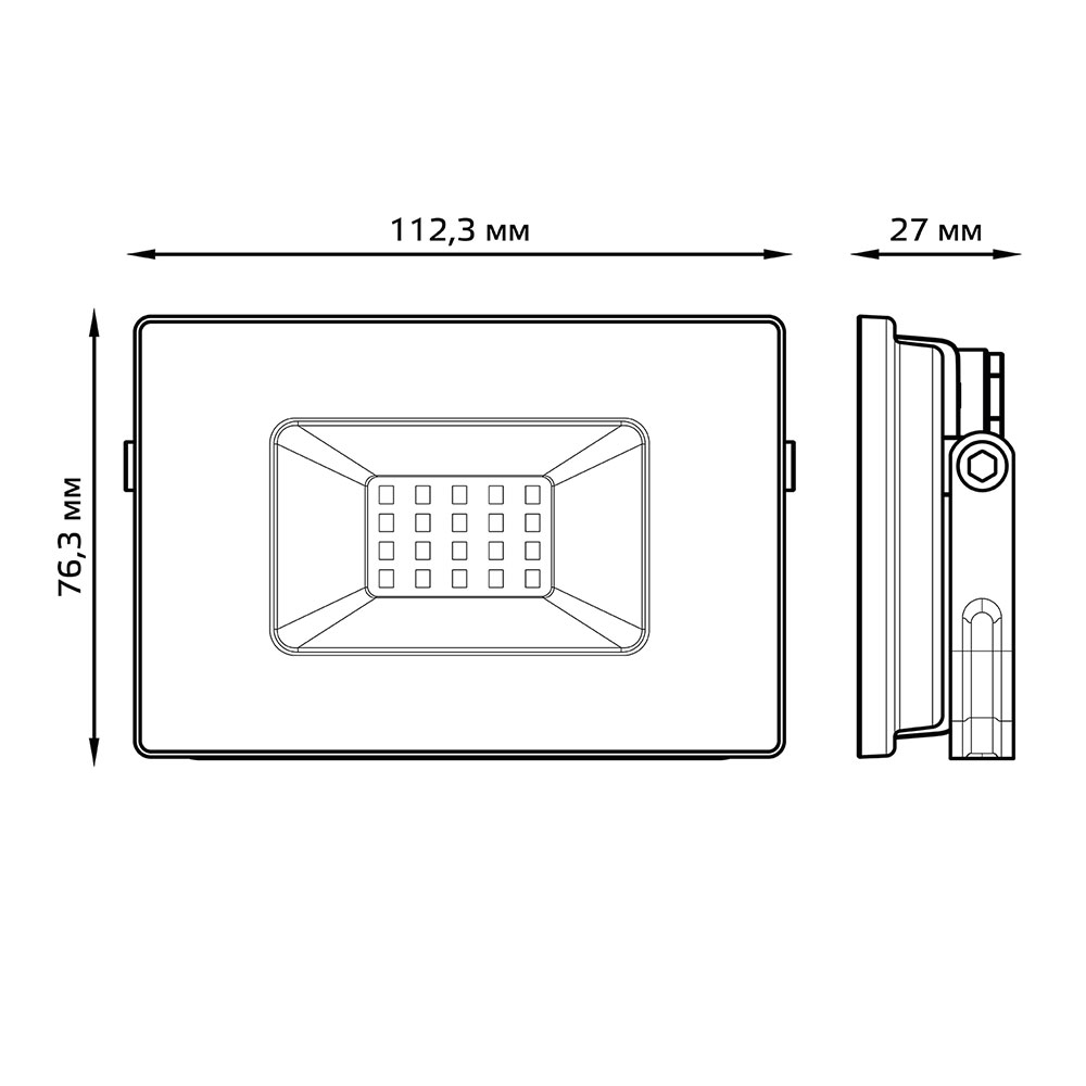 фото Прожектор светодиодный gauss elementary до-20 20 вт 200-240 в ip65 6500к плоский корпус белый (613120320)