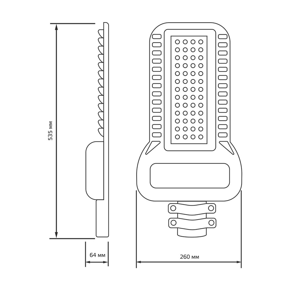 фото Светильник уличный светодиодный gauss qplus 150 вт 120-260 в 5000к холодный белый свет прямоугольный 535х260х64 мм консольный ip65