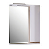 Зеркальный шкаф АСБ-Мебель Марко 600 мм с подсветкой белый/дуб золотой г. Владимир