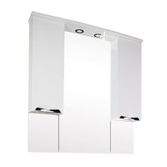 Зеркальный шкаф АСБ-Мебель Мессина 1000 мм с подсветкой белый