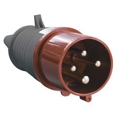 Вилка кабельная IEK 024 (PSR02-032-4) переносная с заземлением 3p+РЕ 32 А 380 В IP44