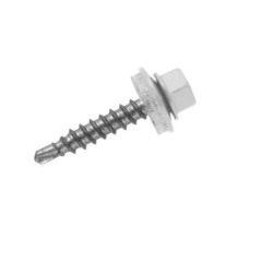 Саморезы кровельные с буром 4,8х29 мм белые RAL 9003 (250 шт.)