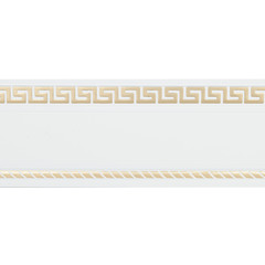 Бленда 68 мм для пластмассового карниза Тесей 350 см белый с золотом