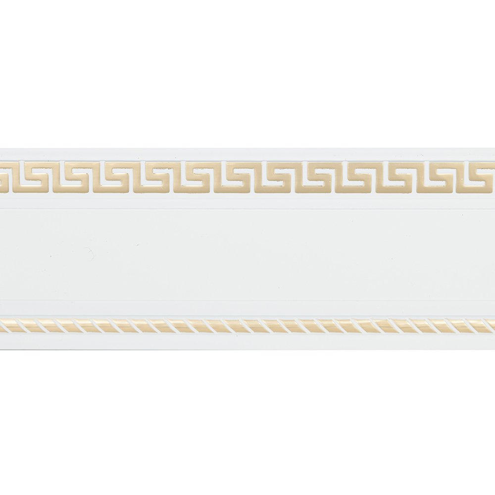 Бленда 68 мм для пластмассового карниза Тесей 350 см белый с золотом бленда лиана пластик 5 м цвет белый