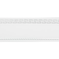 Бленда 68 мм для пластмассового карниза Тесей 350 см белый с хромом