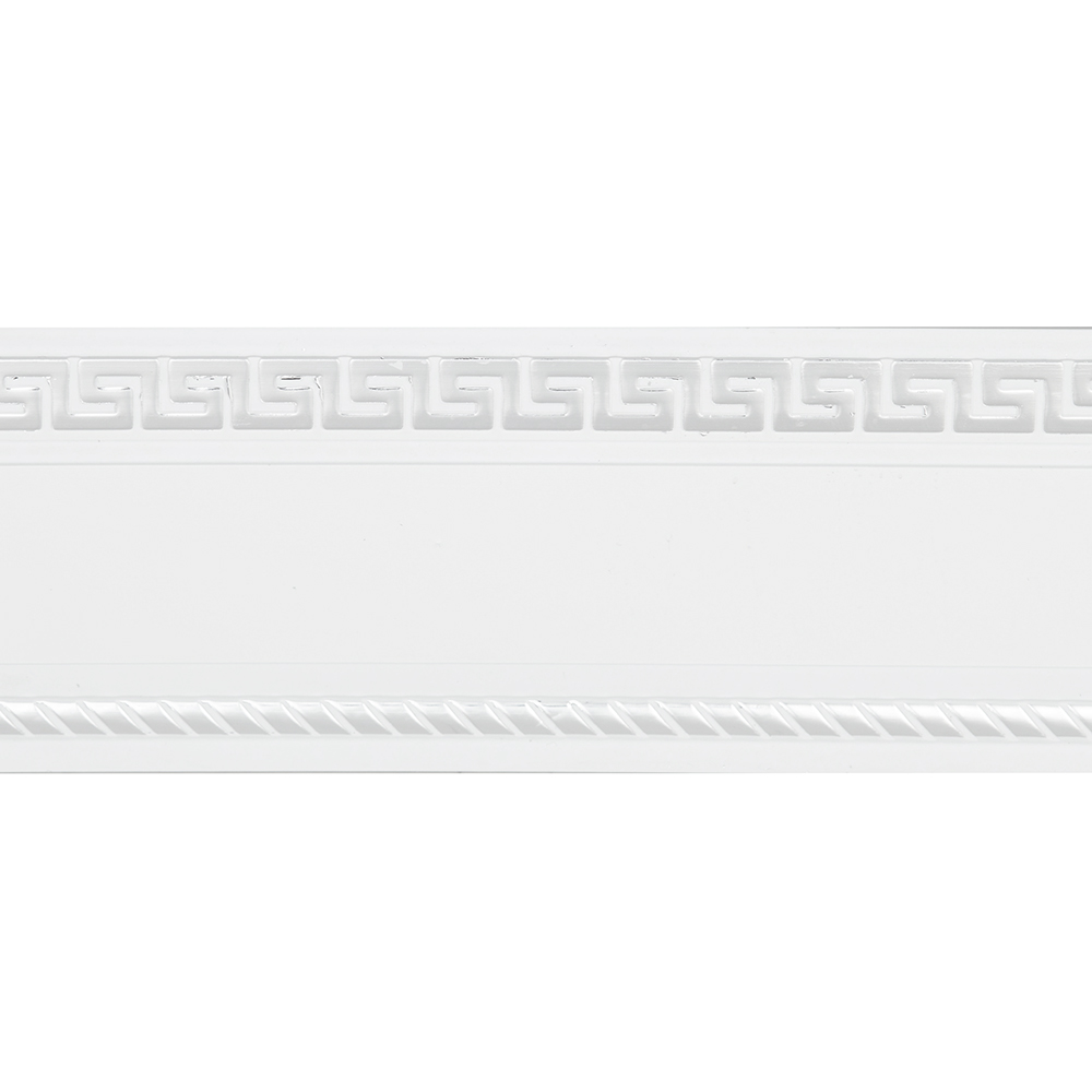 Бленда 68 мм для пластмассового карниза Тесей 350 см белый с хромом бленда 1 м п пластик цвет белый глянец 5 см