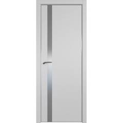 Дверное полотно Profildoors 6E Манхеттен с серебряным стеклом экошпон 600х2000 мм