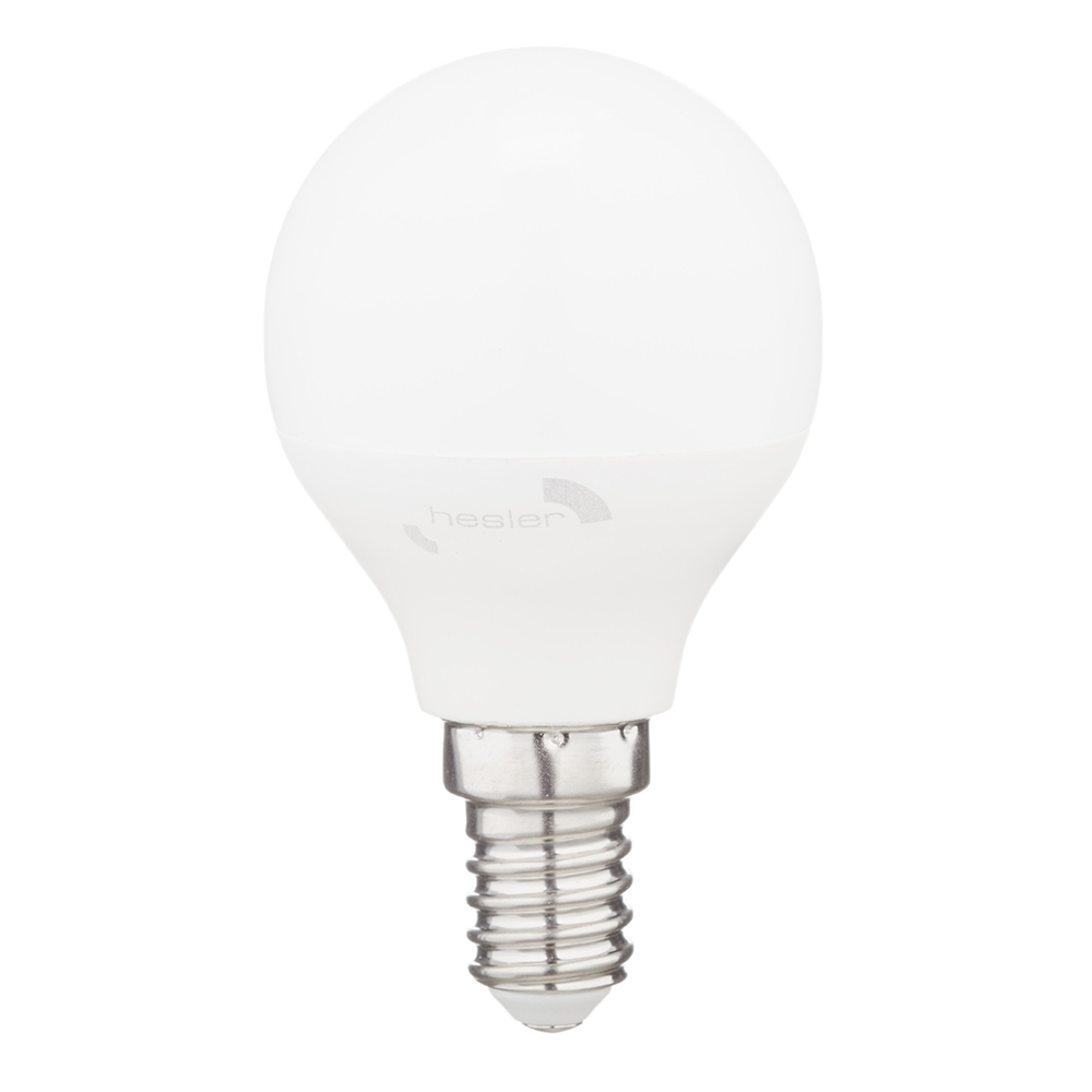фото Лампа светодиодная hesler 5 вт e14 шар g45 4000к естественный белый свет 230 в матовая
