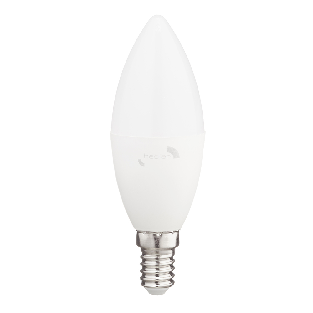 Лампа светодиодная Hesler 8 Вт E14 свеча C37 4000К естественный белый свет 230 В матовая