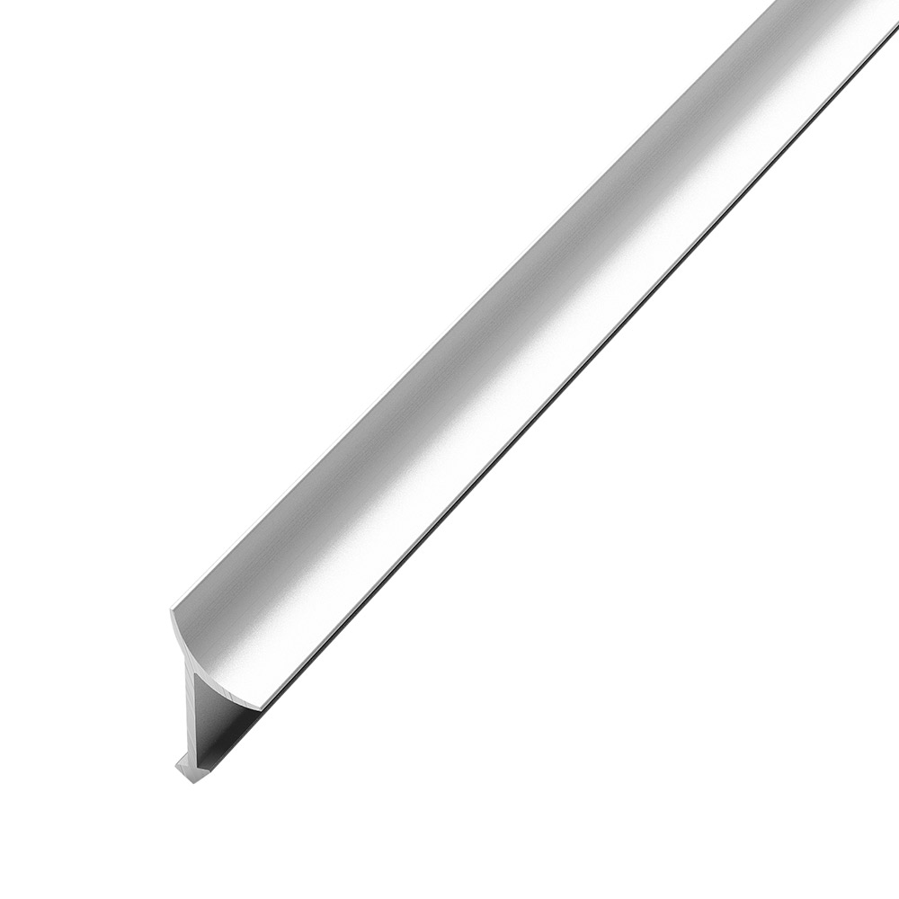 фото Профиль алюминиевый для кафельной плитки п-образный 10х20х2700 мм серебро