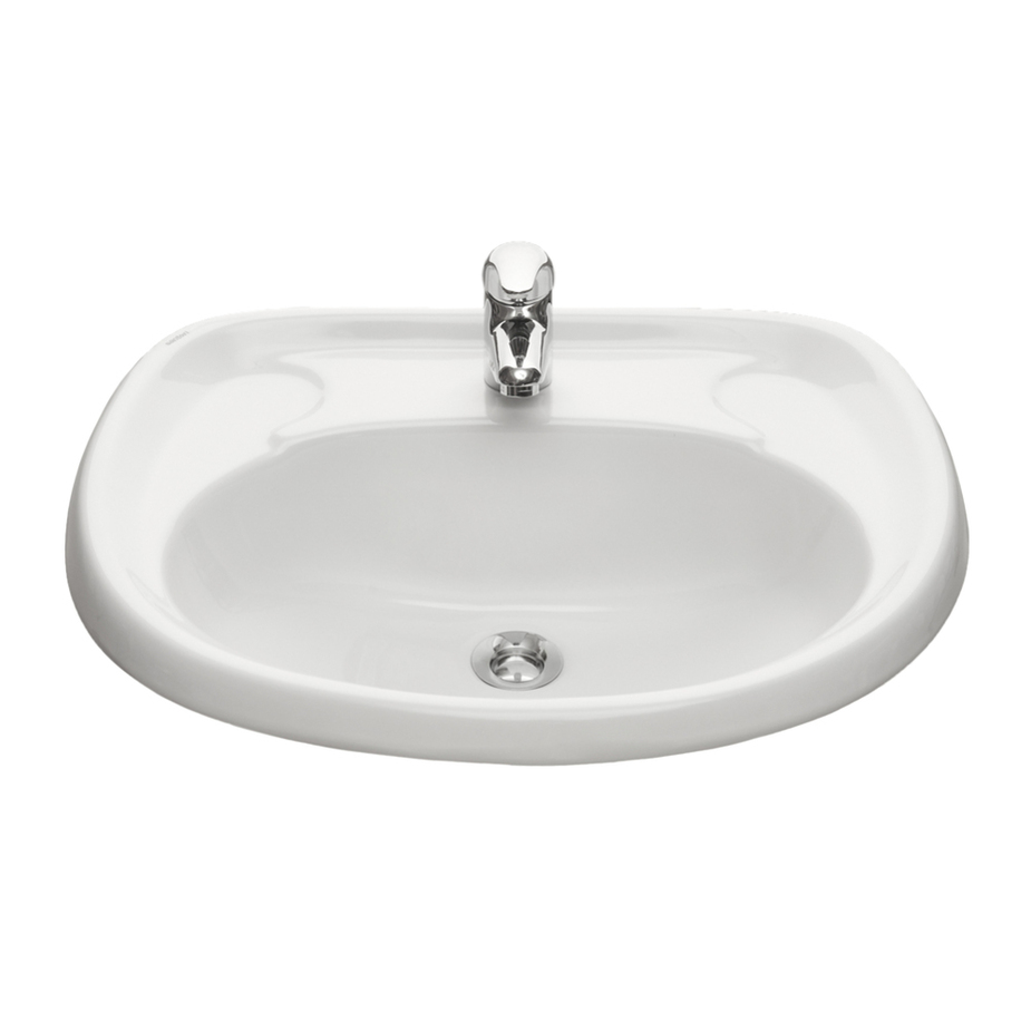 Умывальник Santeri Воротынский с пьедесталом, с отверстием, белый ...