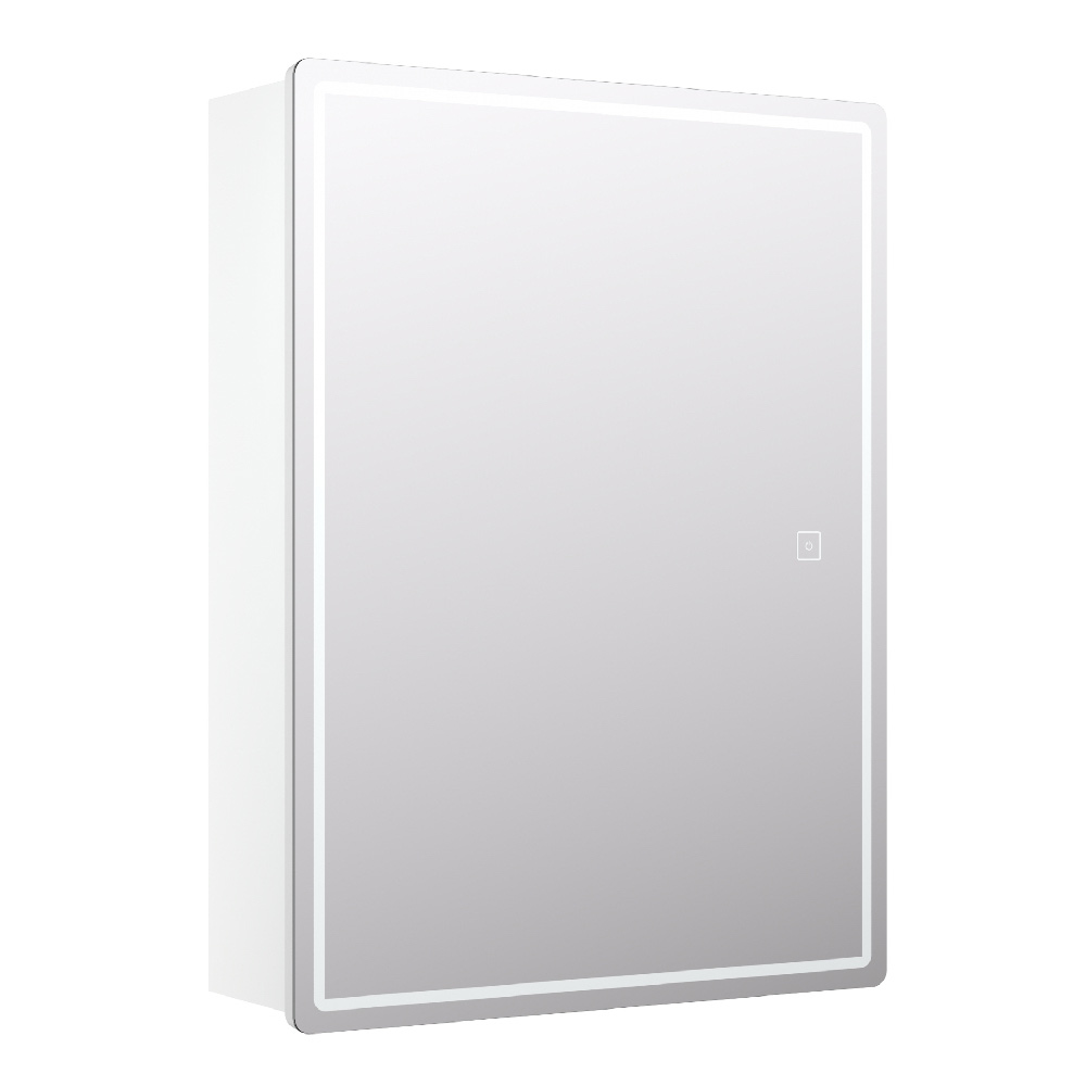 Зеркальный шкаф Vigo Geometry 600х800х195 мм с сенсорной подсветкой белый зеркальный шкаф vigo diana 600 мм с подсветкой белый