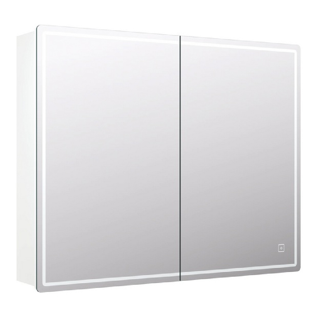 Зеркальный шкаф Vigo Geometry 1000х800х195 мм с сенсорной подсветкой белый зеркальный шкаф vigo diana 600 мм с подсветкой белый