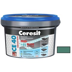 Затирка цементная Ceresit CE 40 aquastatic зеленая 2 кг