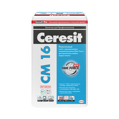 Клей для плитки, керамоганита и камня Ceresit СМ 16 эластичный серый (класс С2) 25 кг
