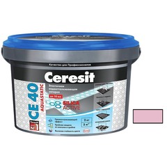 Затирка цементная Ceresit CE 40 aquastatic дымчатая роза 2 кг