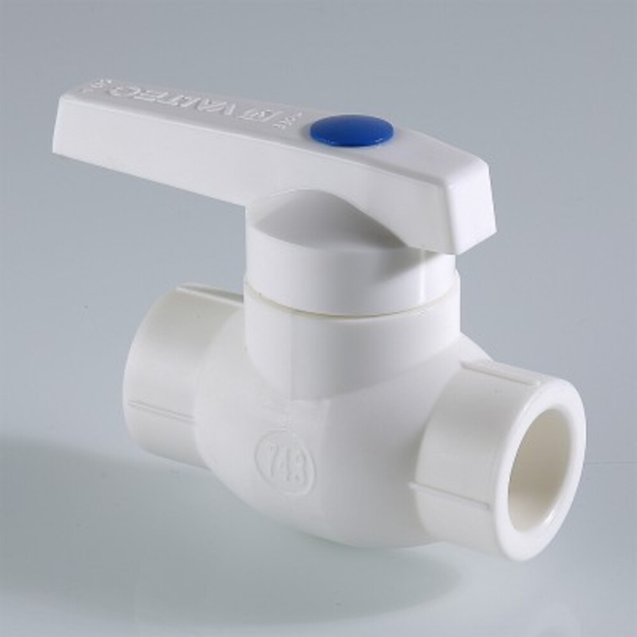 Кран шаровой полипропиленовый Valtec 25 мм для горячей и холодной воды ...
