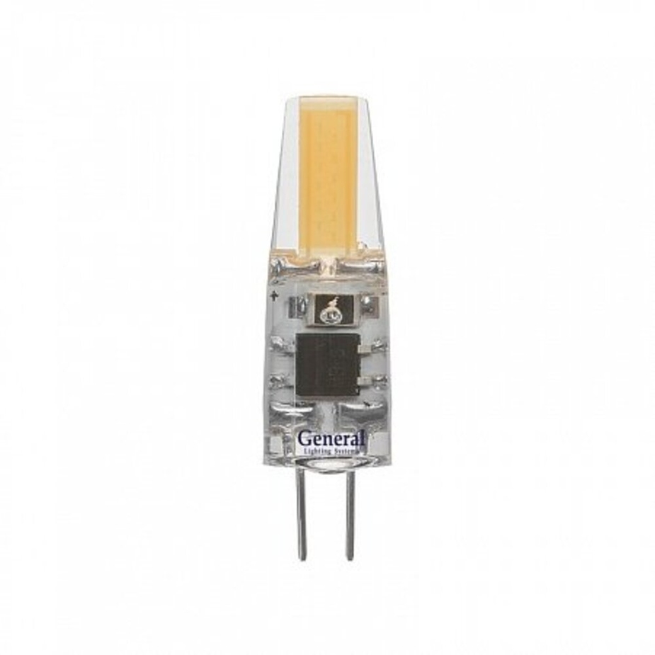 Лампа светодиодная 3 Вт G4 190 Лм 4500К прозрачная капсула 12 В General .