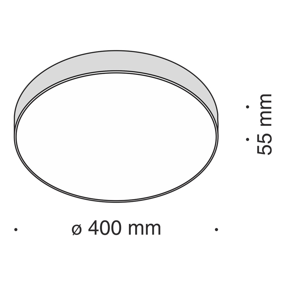 фото Светильник светодиодный потолочный накладной maytoni zon (c032cl-l48w4k) 48 вт 175-240 в белый 4000к естественный белый свет ip20 d400x55 мм