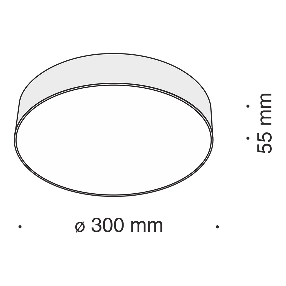 фото Светильник светодиодный потолочный накладной maytoni zon (c032cl-l43w4k) 38 вт 175-240 в белый 4000к естественный белый свет ip20 d300x55 мм