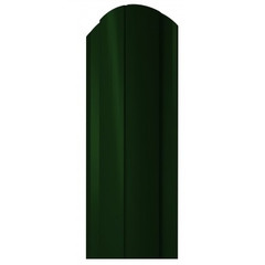 Евроштакетник металлический радиусный 0,4 мм 100х1500 мм зелёный